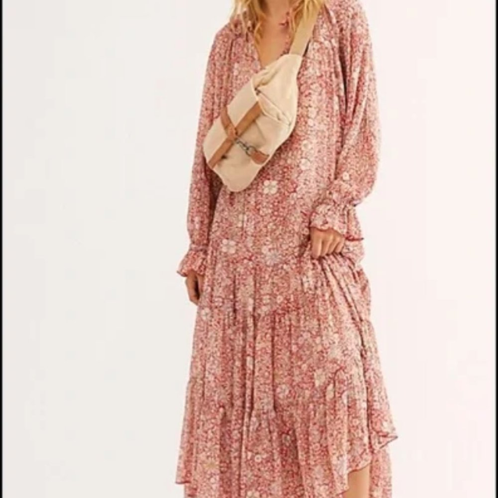 Free People Groovy Maxi Dress in Red - Picture 4 of 10